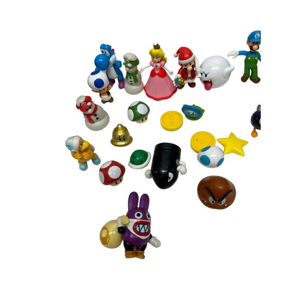 Super Mario Figurine Set Featuring Mario Luigi Princess Peach Yoshi Toad & Enemi - Picture 2 of 4